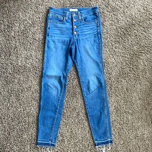 Madewell 10 inch high rise skinny jeans